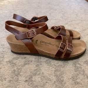 Birkenstock heeled sandals, excellent condition, size 36.